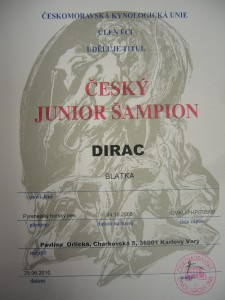 Diráček získal český junior šampiń